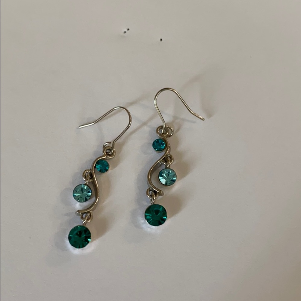 Blue Dangly Earrings